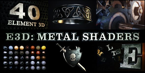 Metal Shaders 16+E3D元素的金属质感材质（2698）