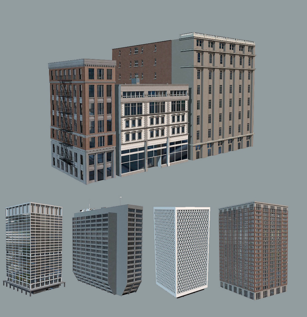 C4D城市建筑楼房模型预设 The Pixel Lab – Cinema 4D （1509）图层云5