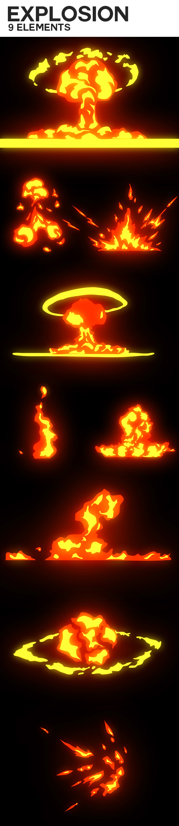 AE模板-214组卡通动漫火焰烟雾电流能量闪光MG动画+视频素材（1173）图层云4