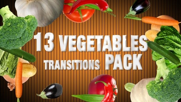 素食蔬菜烹饪节目过渡包视频素材（含Alpha通道）（2963）