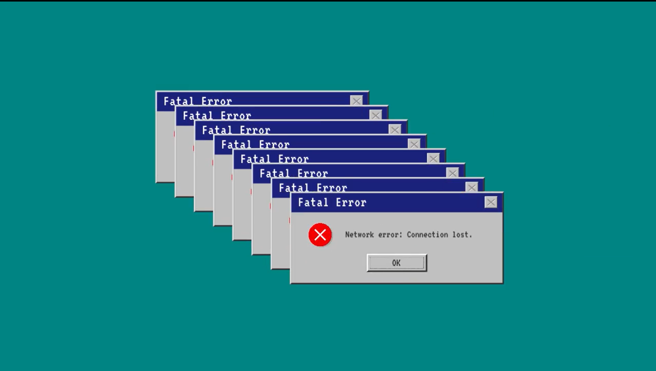 90年代复古电脑窗口软件错误崩溃死机error弹出故障界面背景页面AE/PR/FCPX模板（2622）图层云2