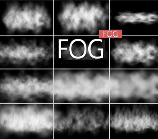 12个适用于Photoshop的雾和雾刷（1618）图层云2