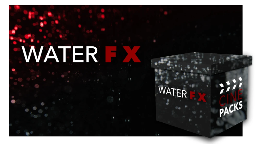 Cinepacks 17个飞溅水滴气泡水纹理4K叠加遮罩转场视频素材 WATER FX（2217）