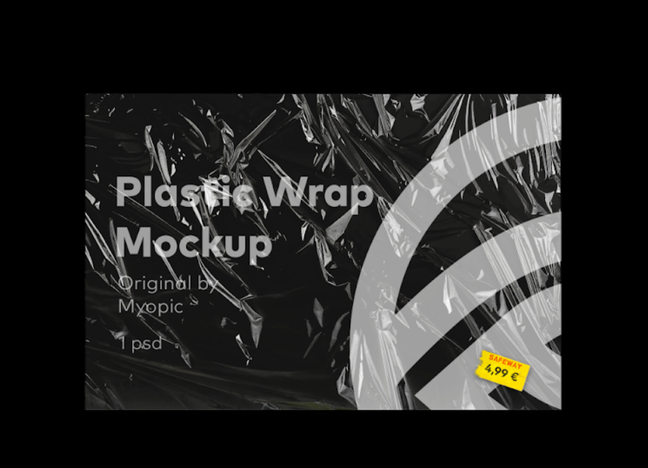 （新）Plastic Wrap Pack Texture 8种塑料包装包纹理PSD样机（3003）