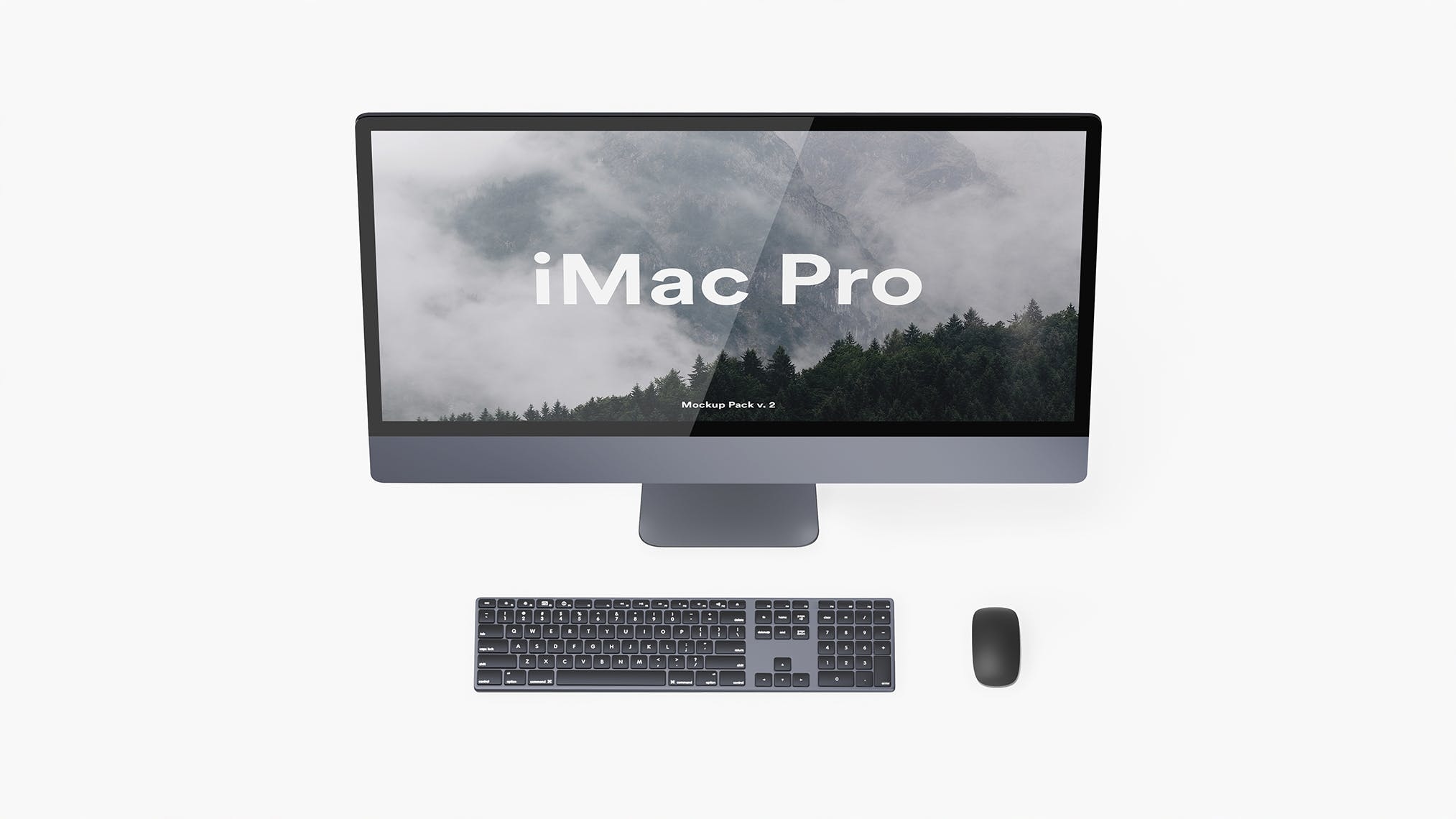 5K高分辨率iMac Pro一体机多角度样机模板 iMac Pro Kit（1621）图层云4