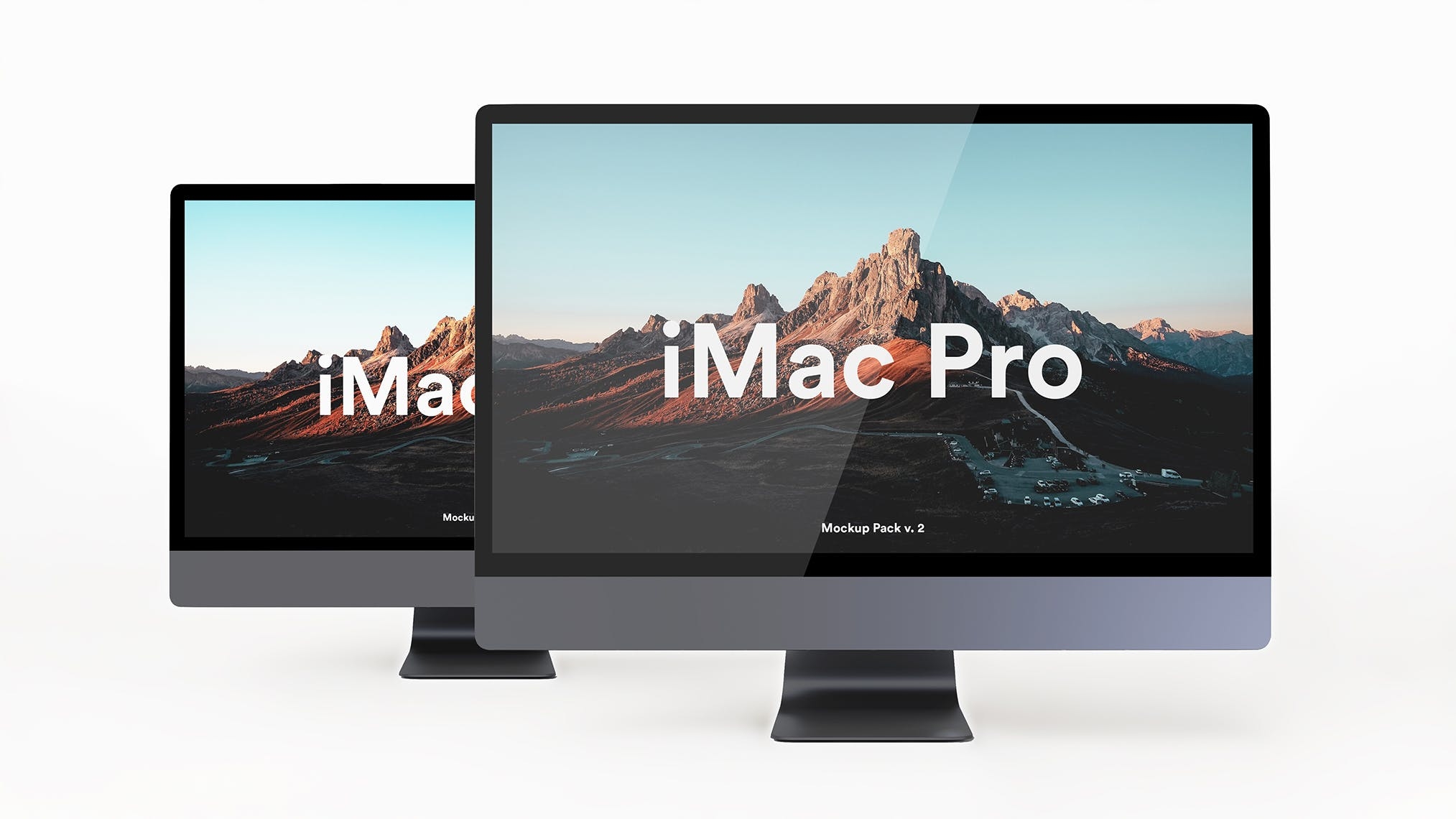 5K高分辨率iMac Pro一体机多角度样机模板 iMac Pro Kit（1621）图层云3
