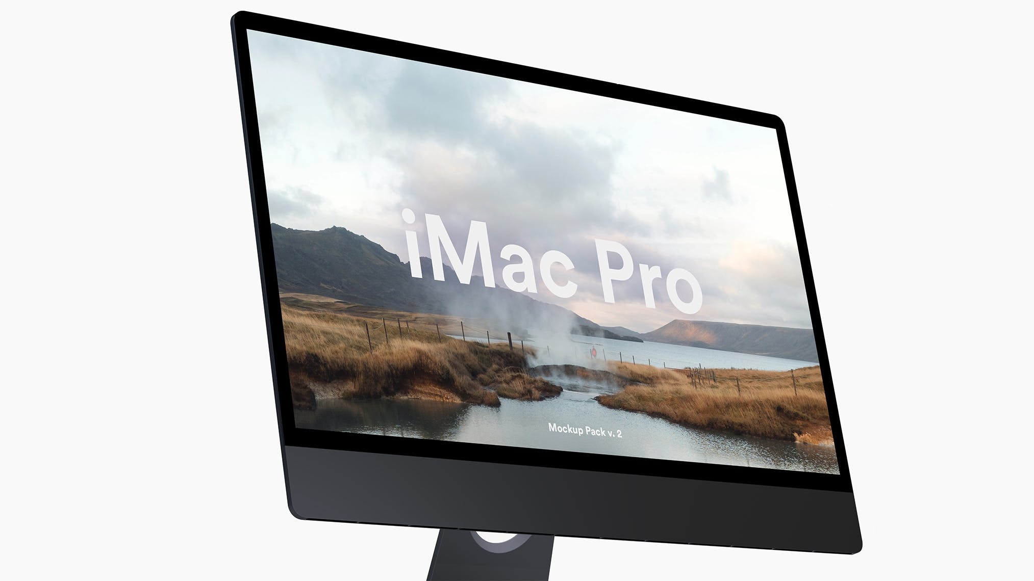 5K高分辨率iMac Pro一体机多角度样机模板 iMac Pro Kit（1621）图层云2
