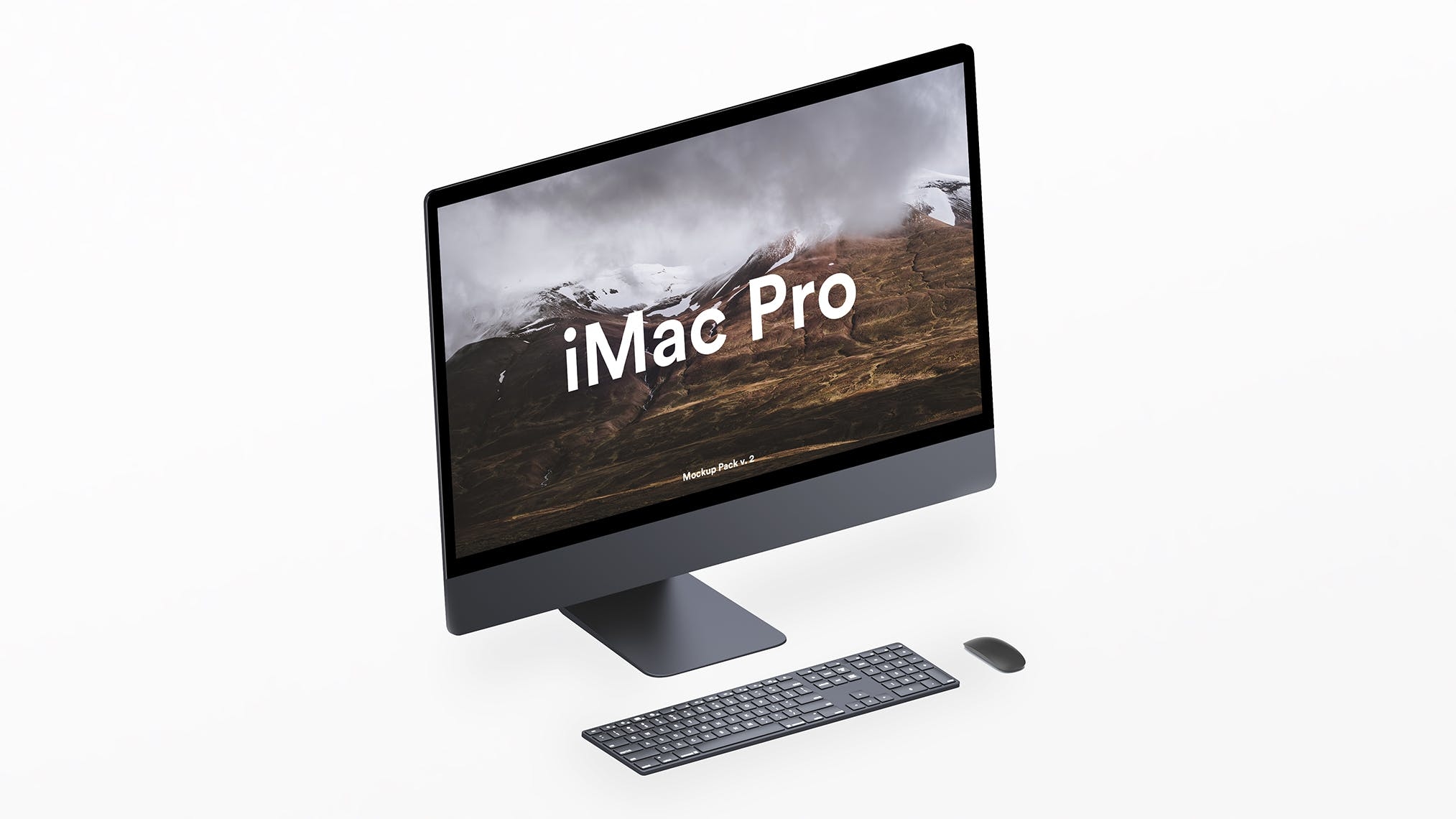 5K高分辨率iMac Pro一体机多角度样机模板 iMac Pro Kit（1621）图层云1