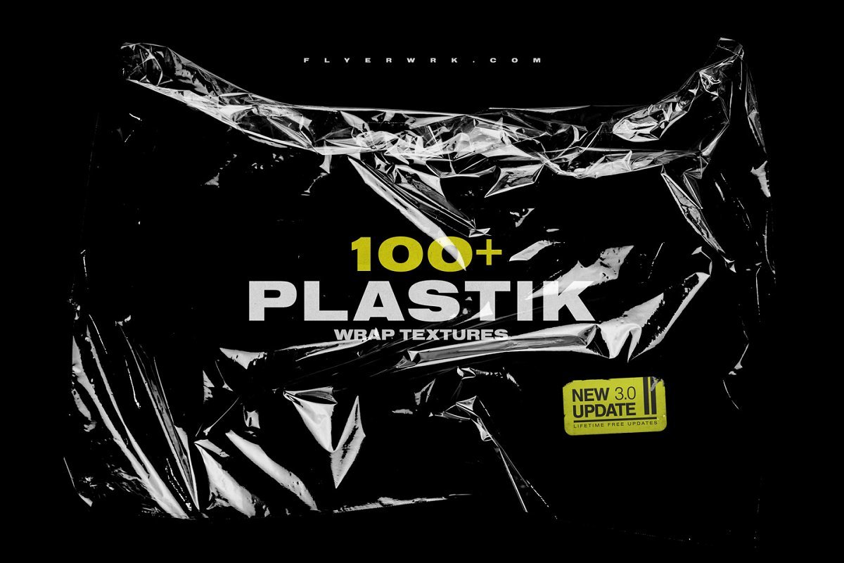 Flyerwrk 100+完美塑料包装纹理海报黑胶唱片样机素材（2765）