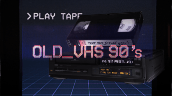 AE模板：20个VHS小故障标题预设动画（3285）