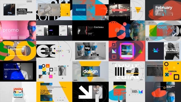 AE模板-现代流行设计文字标题排版动画 Typographic Promo（3461）
