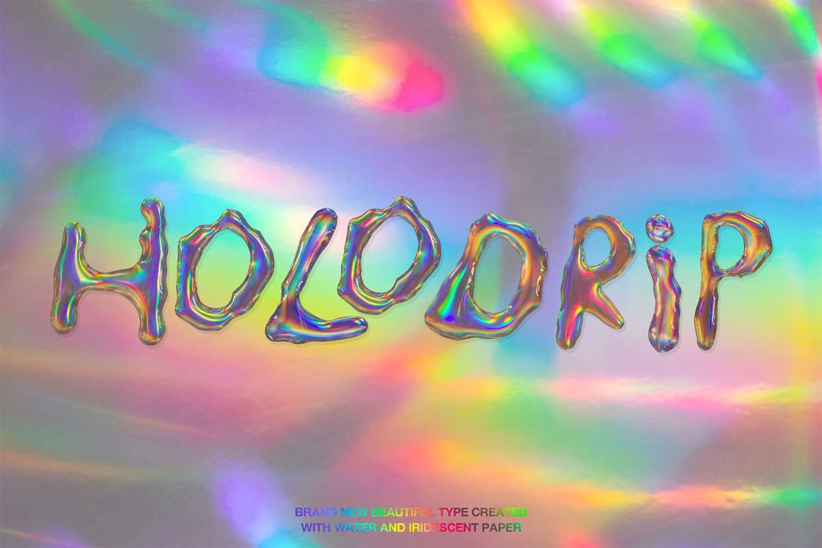 Holodrip-全息水26个字母+数字+背景素材（3228）