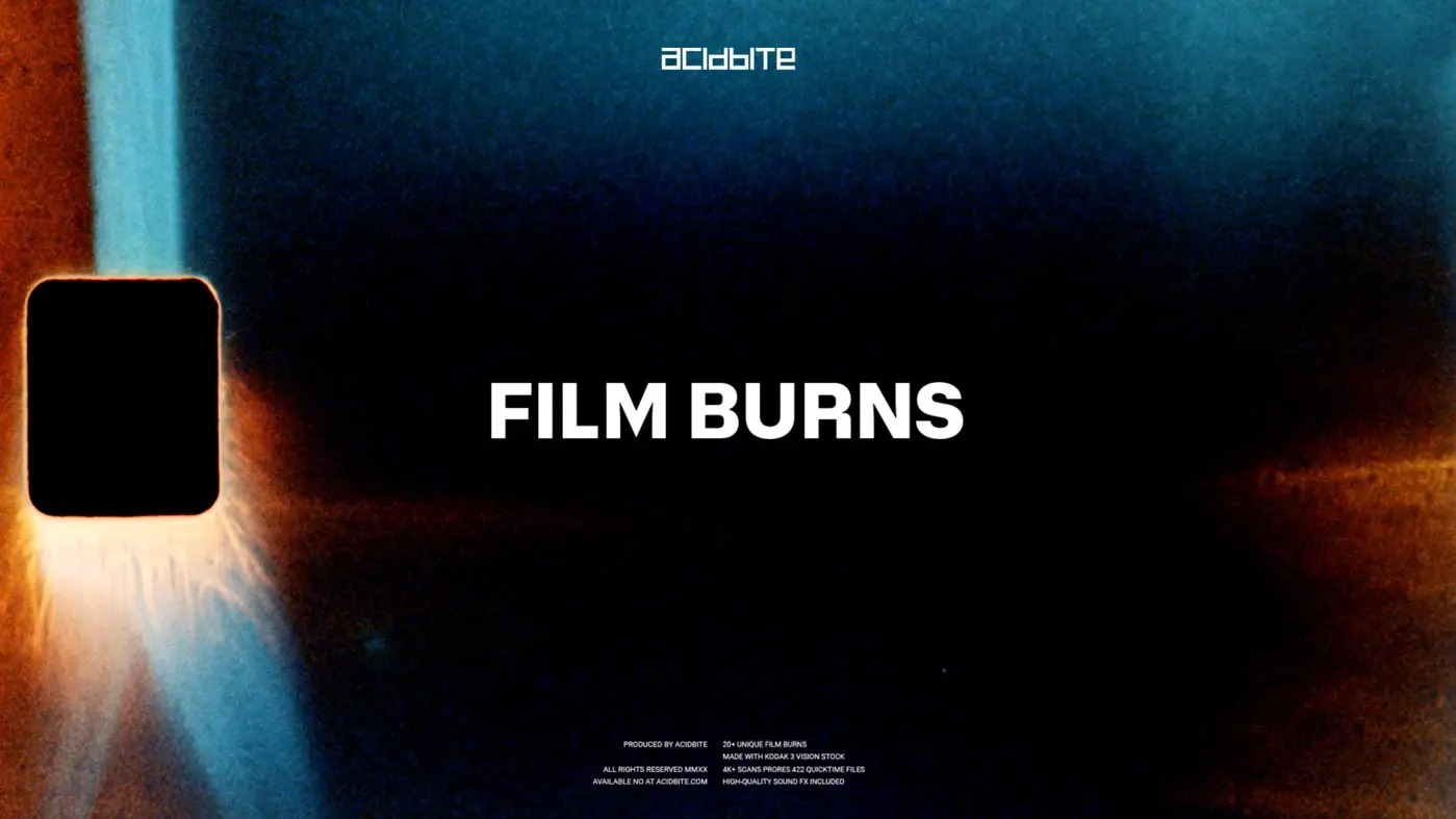 Acidbite 彩色柯达8mm胶片燃烧纹理过渡4K扫描视频素材 FILM BURNS（3052）