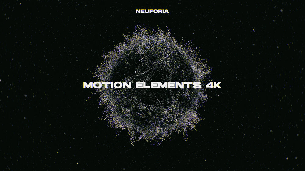 Neuforia 40+黑白科幻感几何自定义纹理运动元素视频素材包（3221）