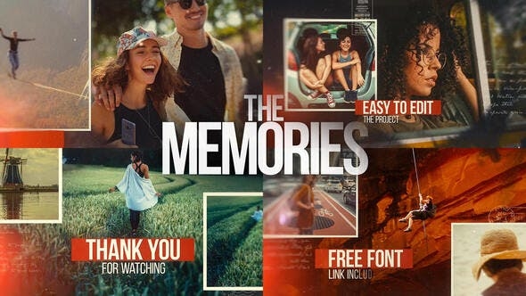 AE模板：复古回忆电影幻灯片  The Memories - Cinematic Slideshow（3264）