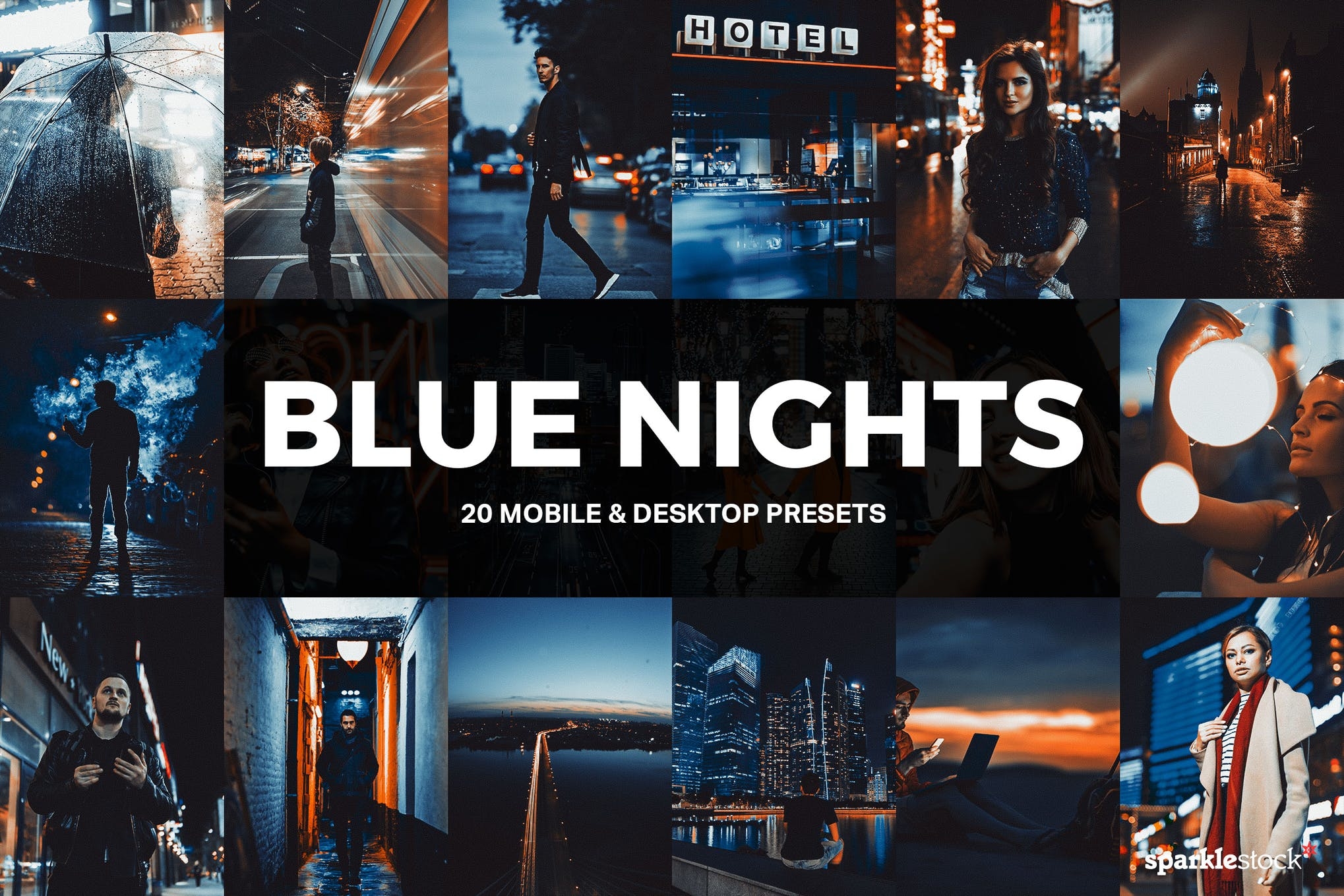 20个Blue Nights Lightroom预设和LUT（3443）