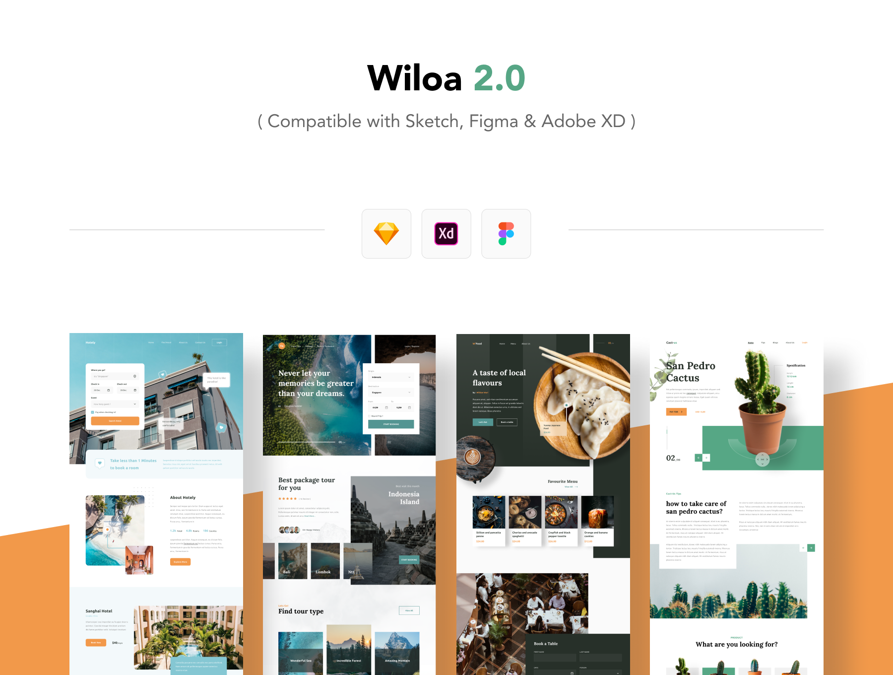 Wiloa 2.0 酒店工厂旅行社餐厅资料WEB UI-Kit  Wiloa 2.0 – Landing Page UI-Kit 8 33 PREVIEW（3476）