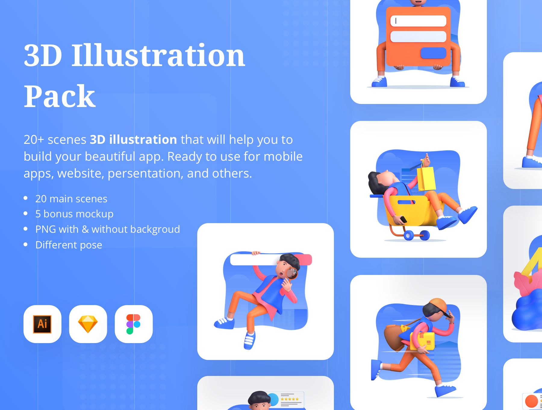 3D插图包 3D Illustration Pack Multiple State（3244）