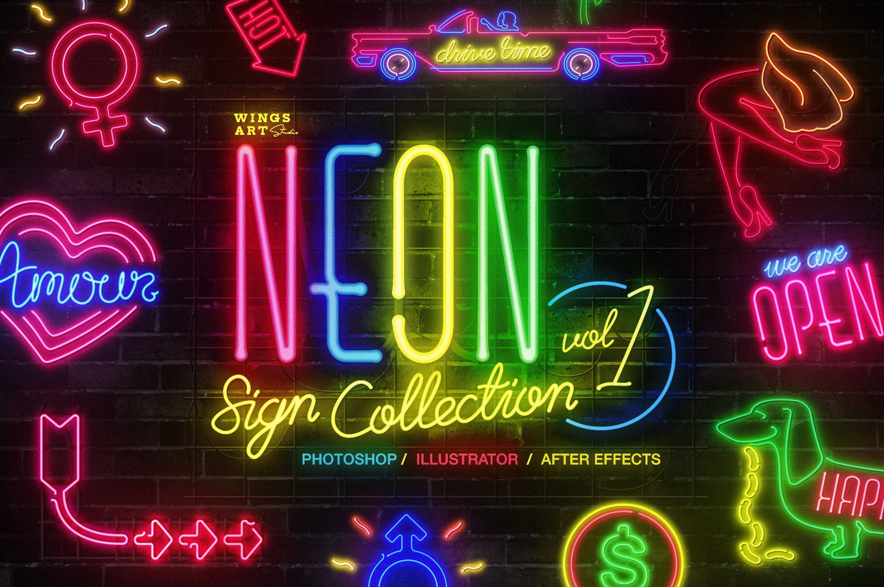 霓虹灯招牌 Neon Sign Collection: Volume One（3503）