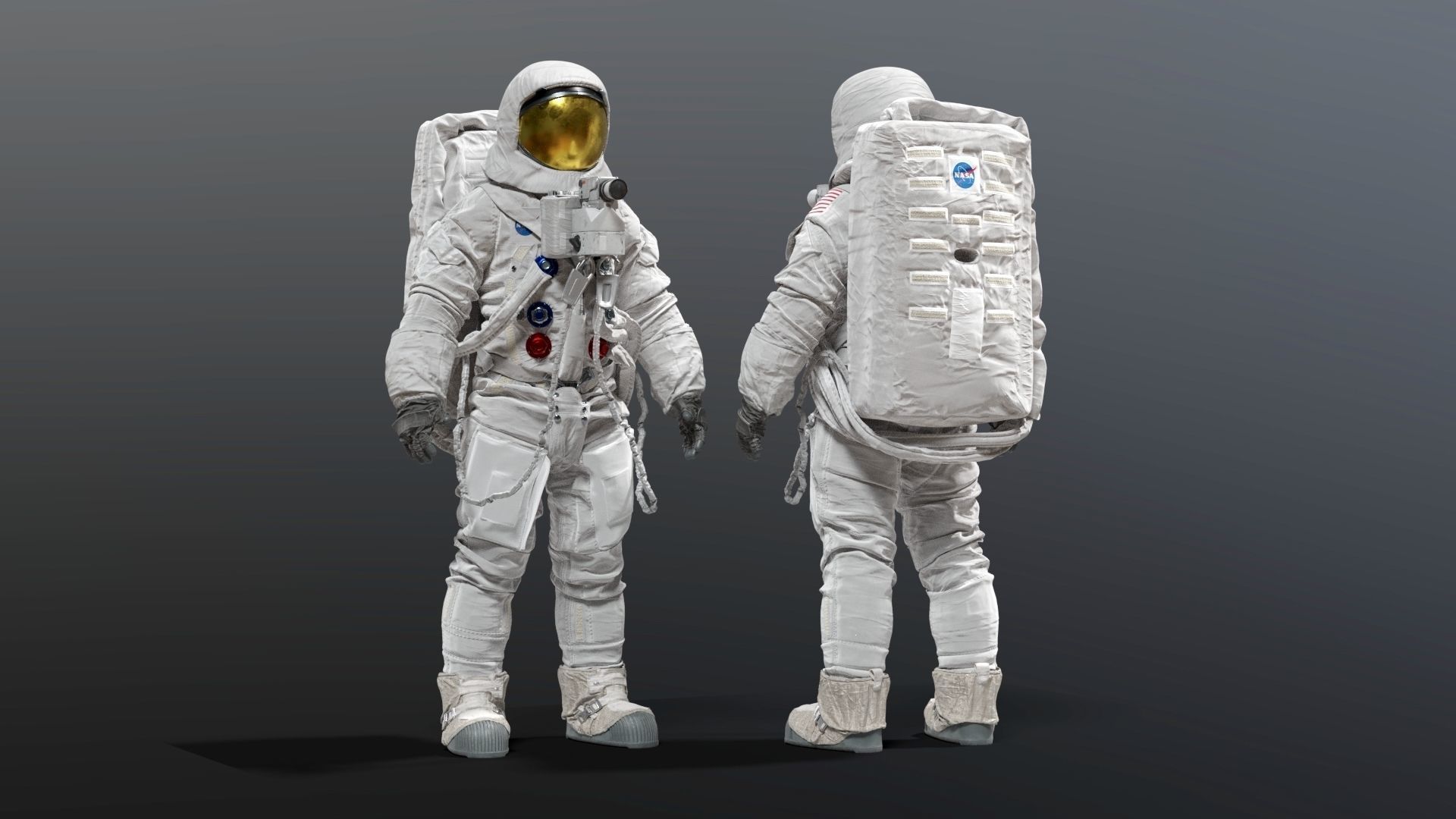 高精度宇航员太空服 SPACESUIT NASA APOLLO 11 3D模型（3199）