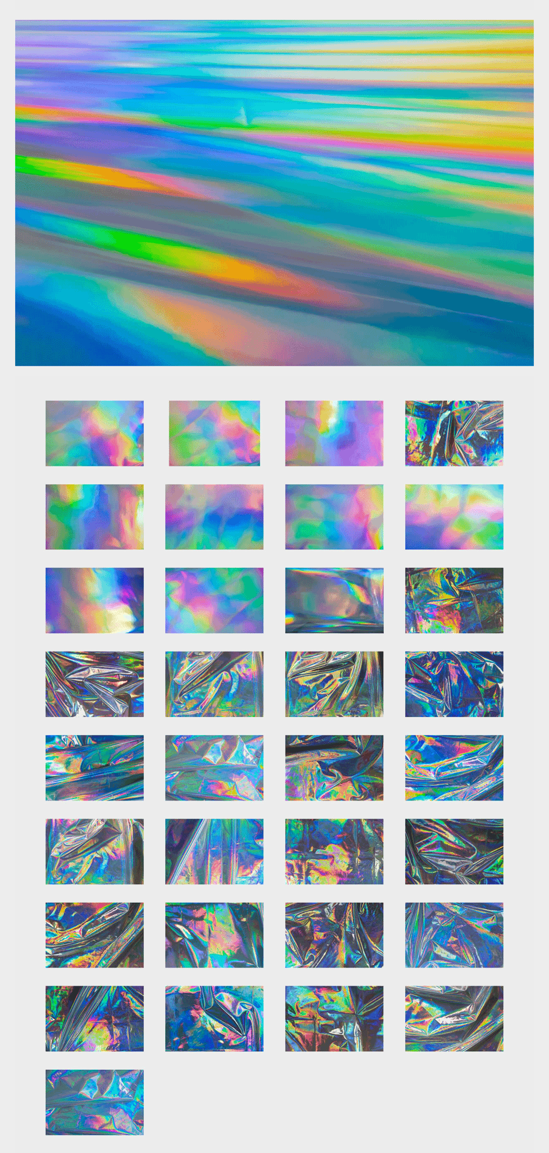 IS.GRAPHICS 抽象高分辨率渐变玻璃塑料褶皱镭射全息贴纸PSD样机素材 WPRCH （2473）图层云