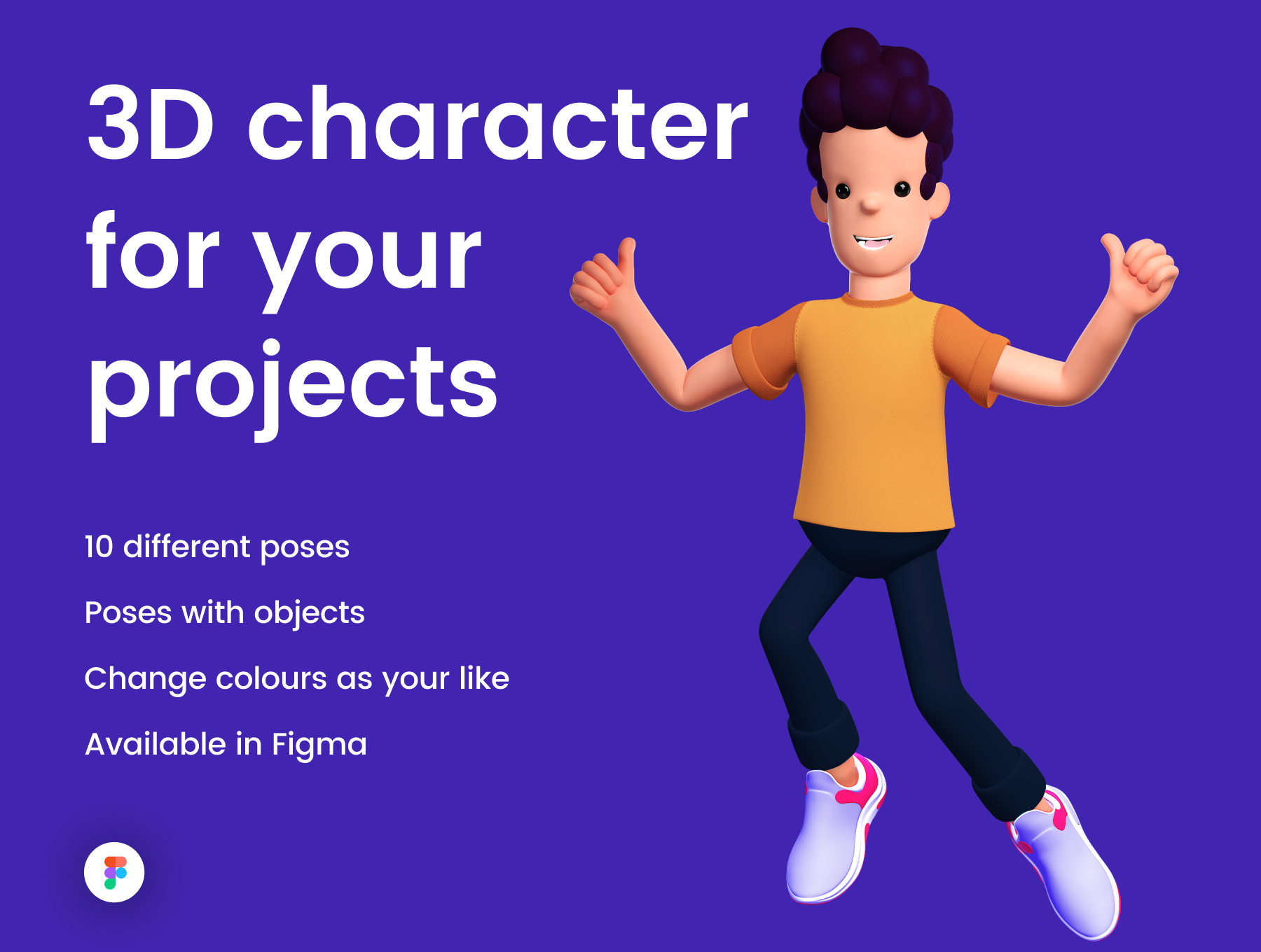 10个有趣可爱独特姿势3D角色套件 3D character with 10 poses（3553）