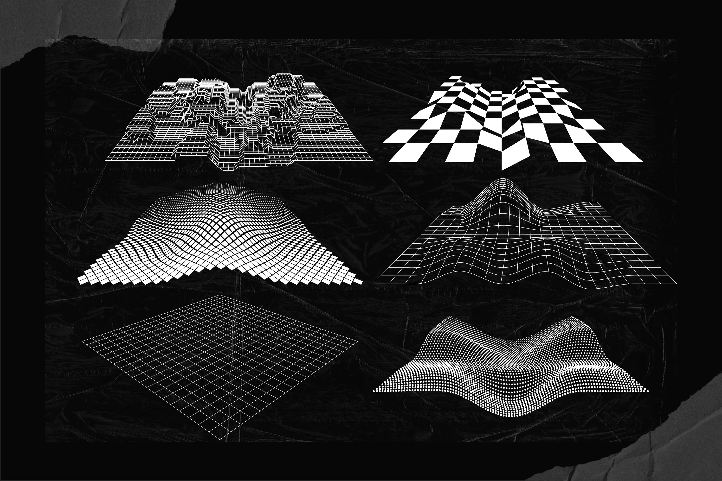 125款潮流抽象科幻几何矢量装饰图形徽标平面海报设计素材 125+ Abstract Futuristic Shapes（3677）图层云10