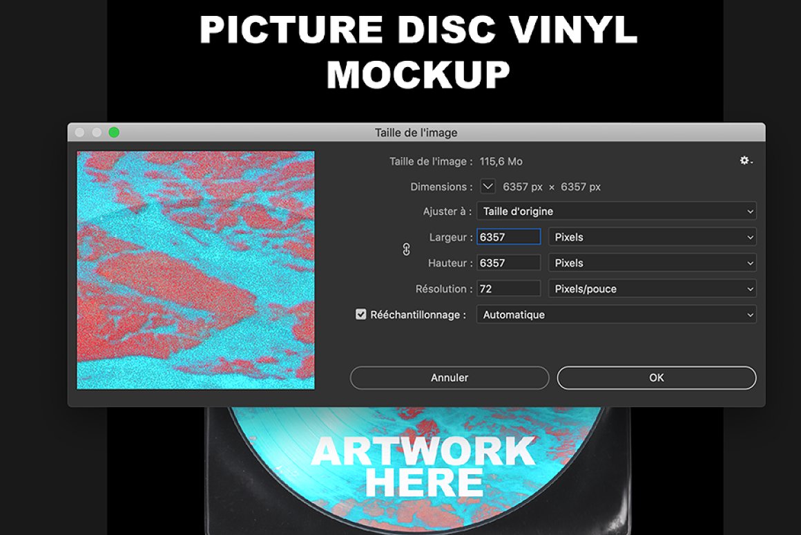 高分辨率潮流复古音乐专辑乙烯基CD光盘设计样机 Picture Disc Vinyl MockUp（3840）图层云1