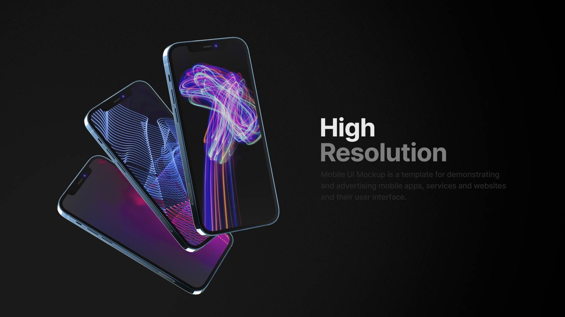 黑色质感简约潮流3D渲染 iPhone 12样机包 Minimalistic iPhone 12 Mockup Pack（3851）图层云2