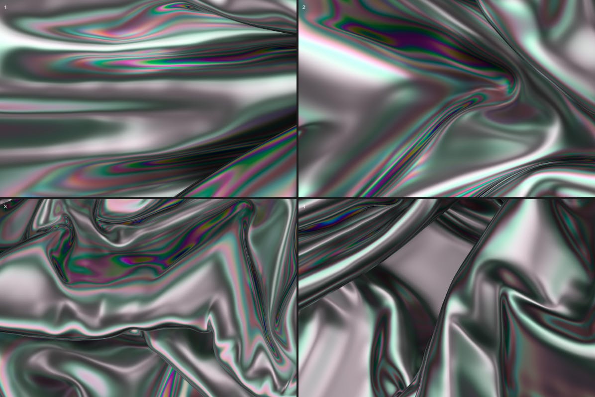 15个全息彩虹色的抽象背景 Iridescent Abstract Backgrounds（3878）图层云7
