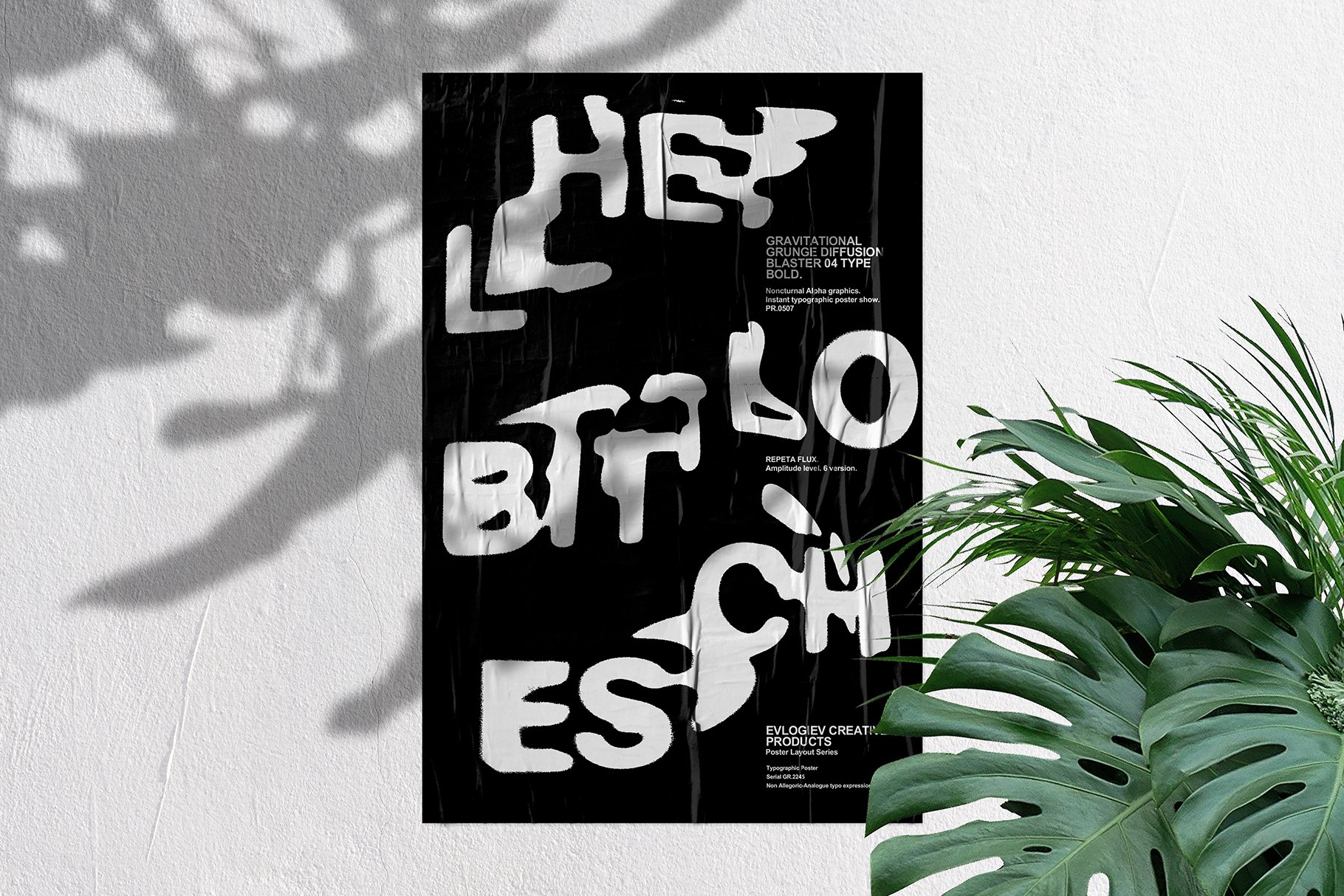 20个潮流抽象视觉海报标题特效字体设计智能贴图样机模板 Typographic Poster Layouts No.01（3881）图层云10