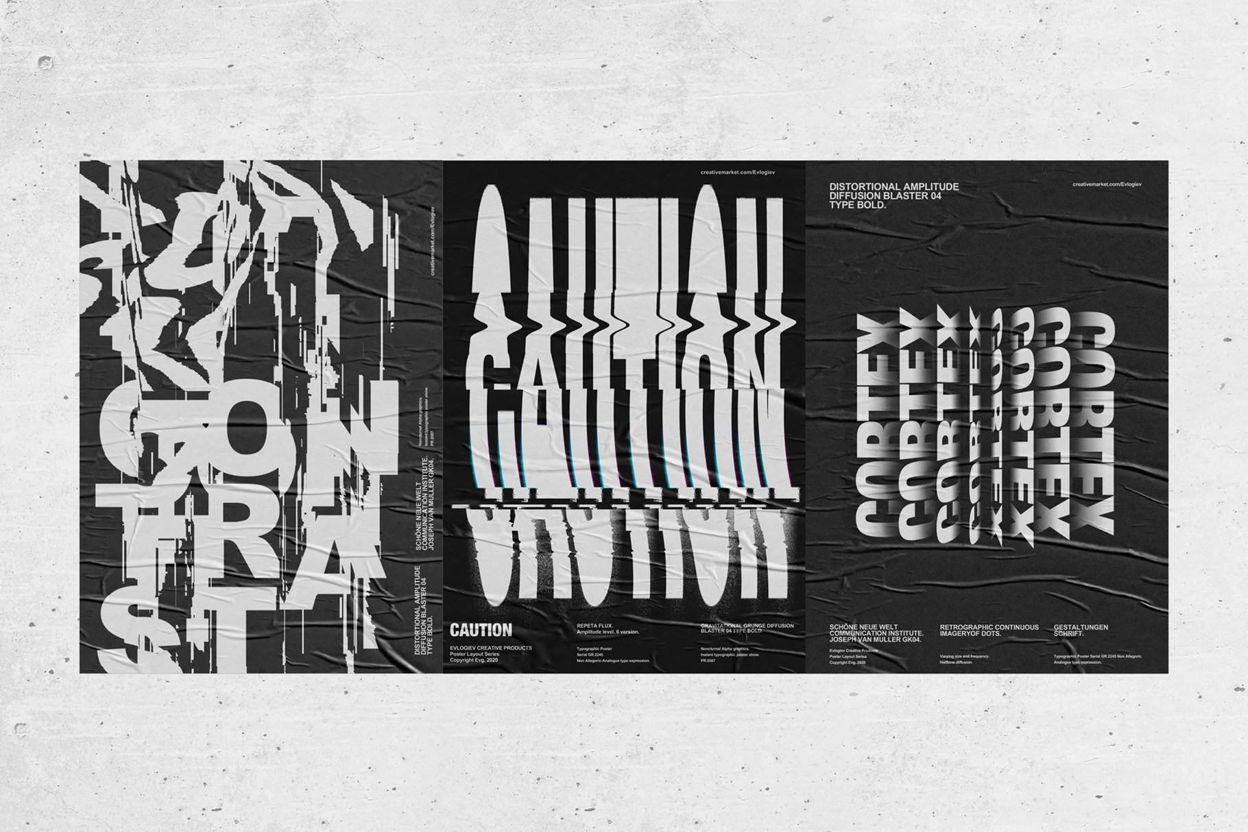 20个潮流抽象视觉海报标题特效字体设计智能贴图样机模板 Typographic Poster Layouts No.01（3881）图层云9