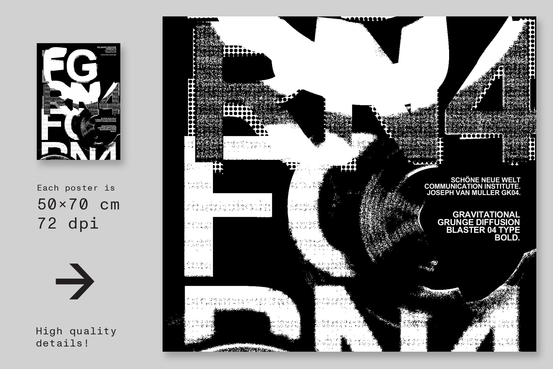 20个潮流抽象视觉海报标题特效字体设计智能贴图样机模板 Typographic Poster Layouts No.01（3881）图层云4