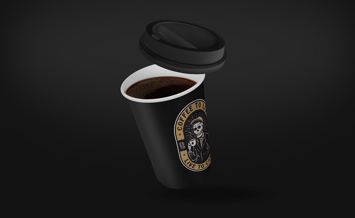 咖啡杯&杯套品牌包装设计样机  Coffee Cup Sleeve Mockup（3910）图层云2
