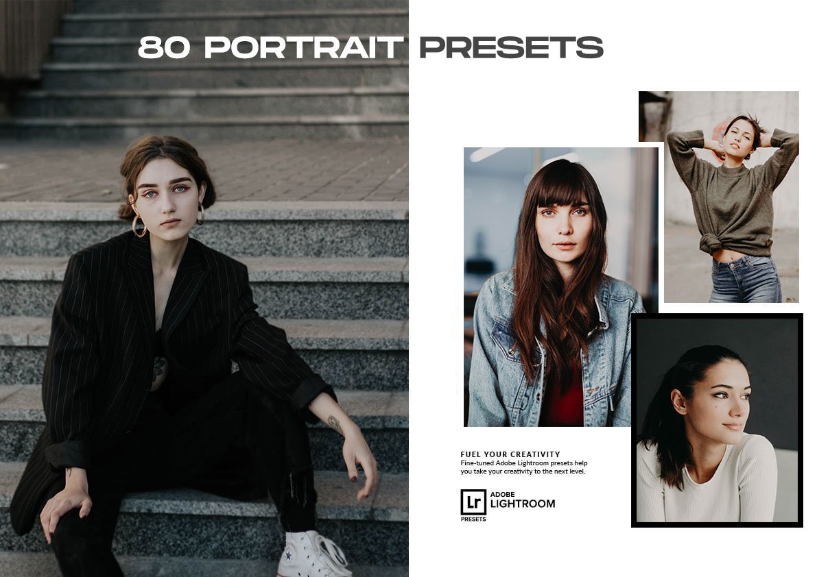 LR预设：80多个复古时尚人像婚礼摄影街拍 80 Portrait Lightroom Presets Bundle（3920）图层云