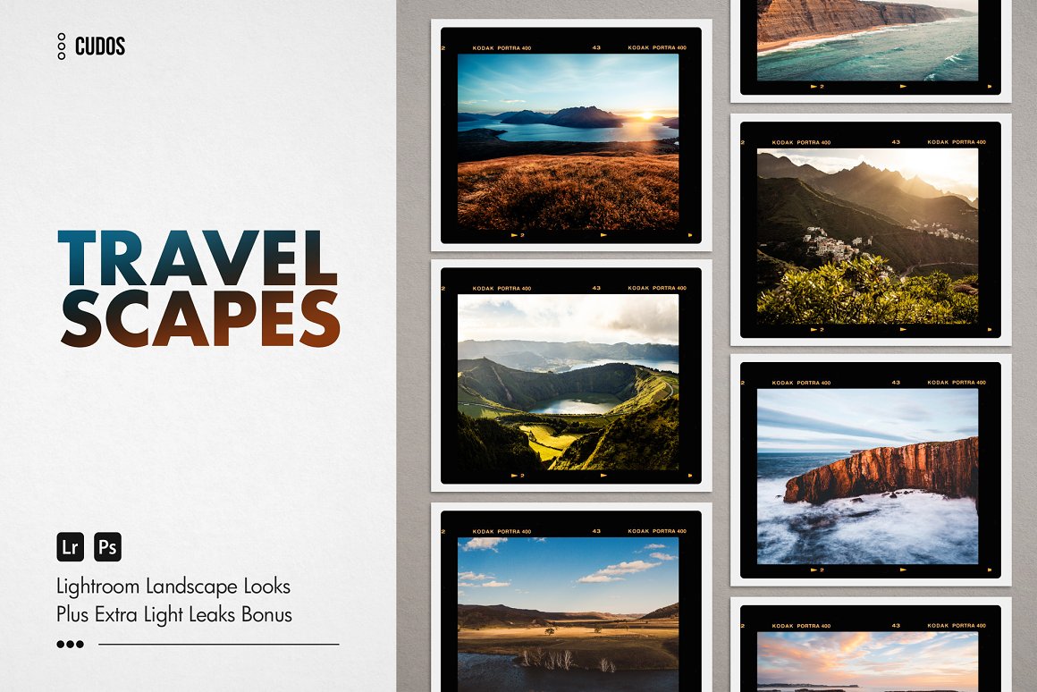 LR预设：现代复古模拟旅行照片Lightroom预设 TRAVEL SCAPES | LR Landscape Looks（3937）图层云