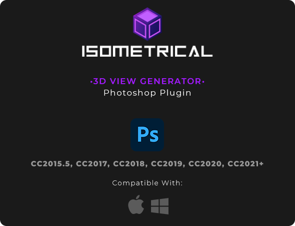 PS插件：3D视图等轴测图生成器 Isometrical - 3D View Generator（3946）图层云