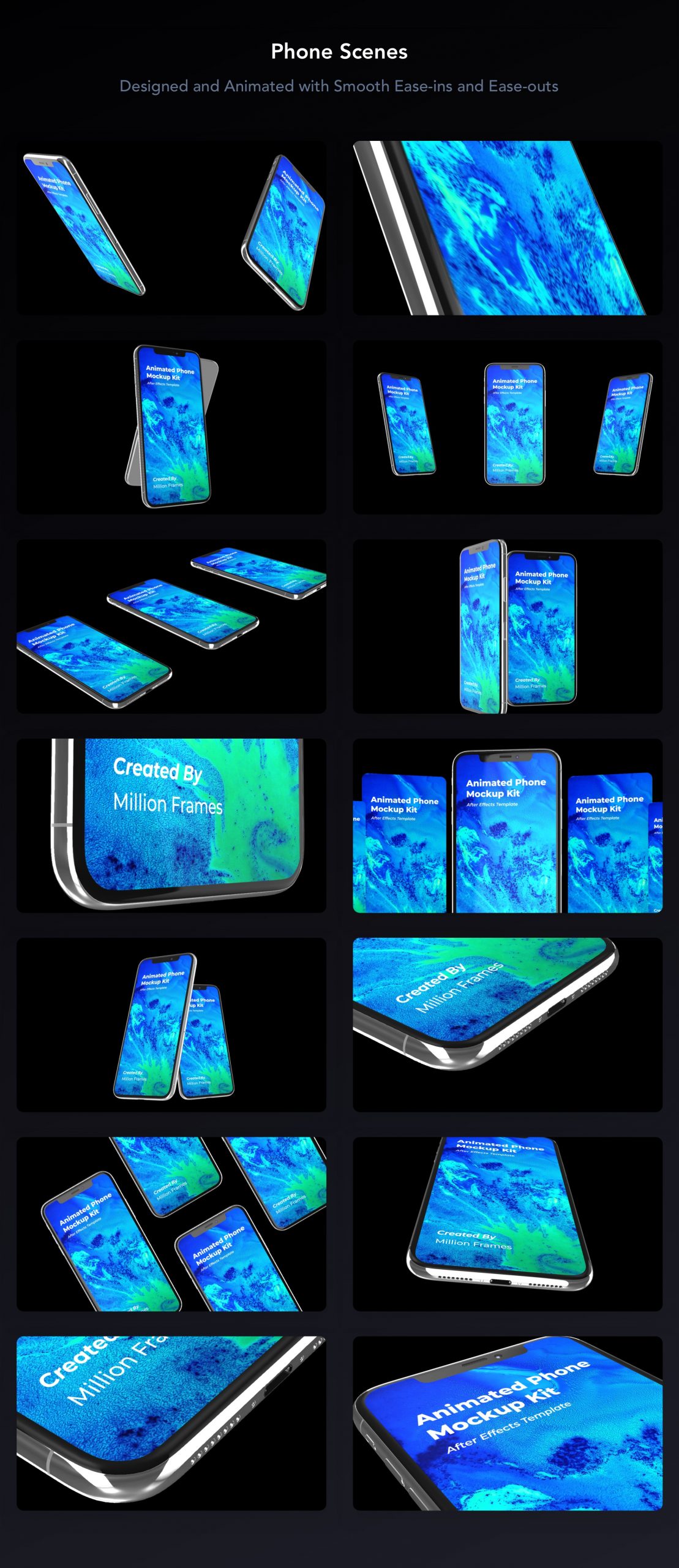 20个金属平滑动画精心制作动画手机模型场景  Animated Phone Mockup Kit（3964）图层云1