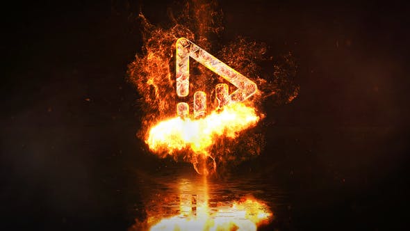 电影抽象火焰LOGO展示模板 Fire Logo Reveal（3990）