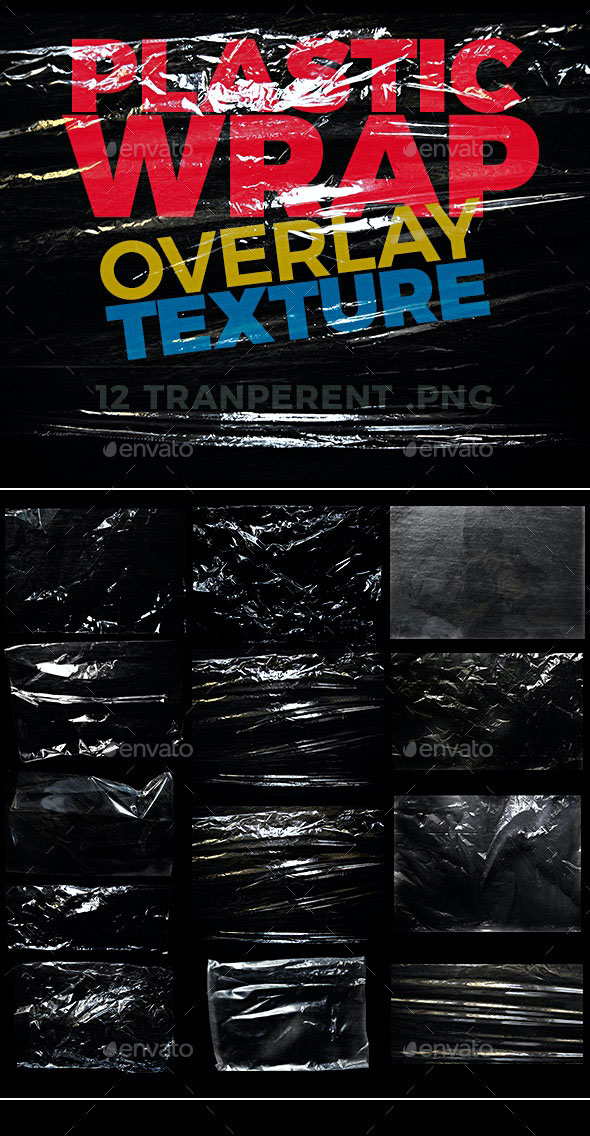 潮流保鲜膜塑料叠加覆盖纹理 Plastic Wrap Overlay Texture（3993）图层云