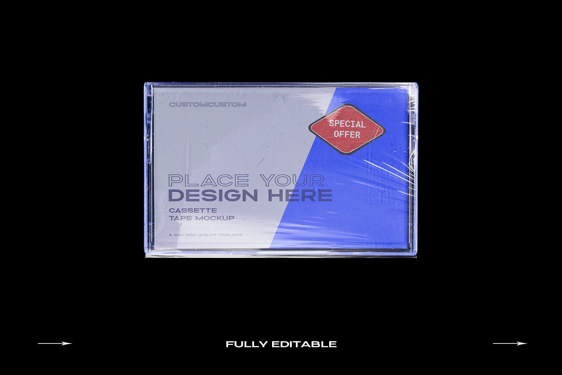 高级潮流复古盒式磁带样机捆绑塑料PSD模板 Cassette Tape Mockup Bundle Plastic（3994）图层云23