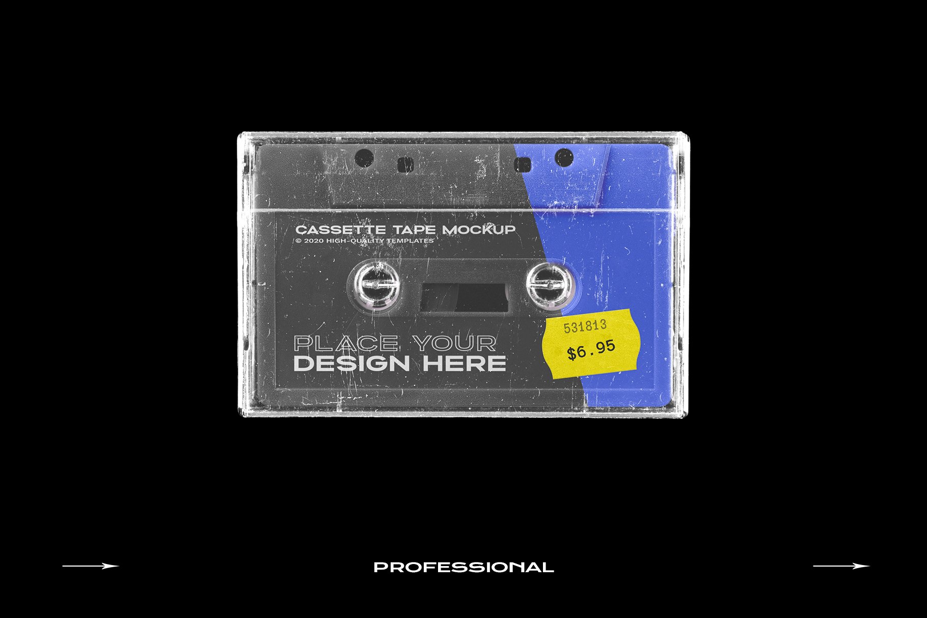 高级潮流复古盒式磁带样机捆绑塑料PSD模板 Cassette Tape Mockup Bundle Plastic（3994）图层云17