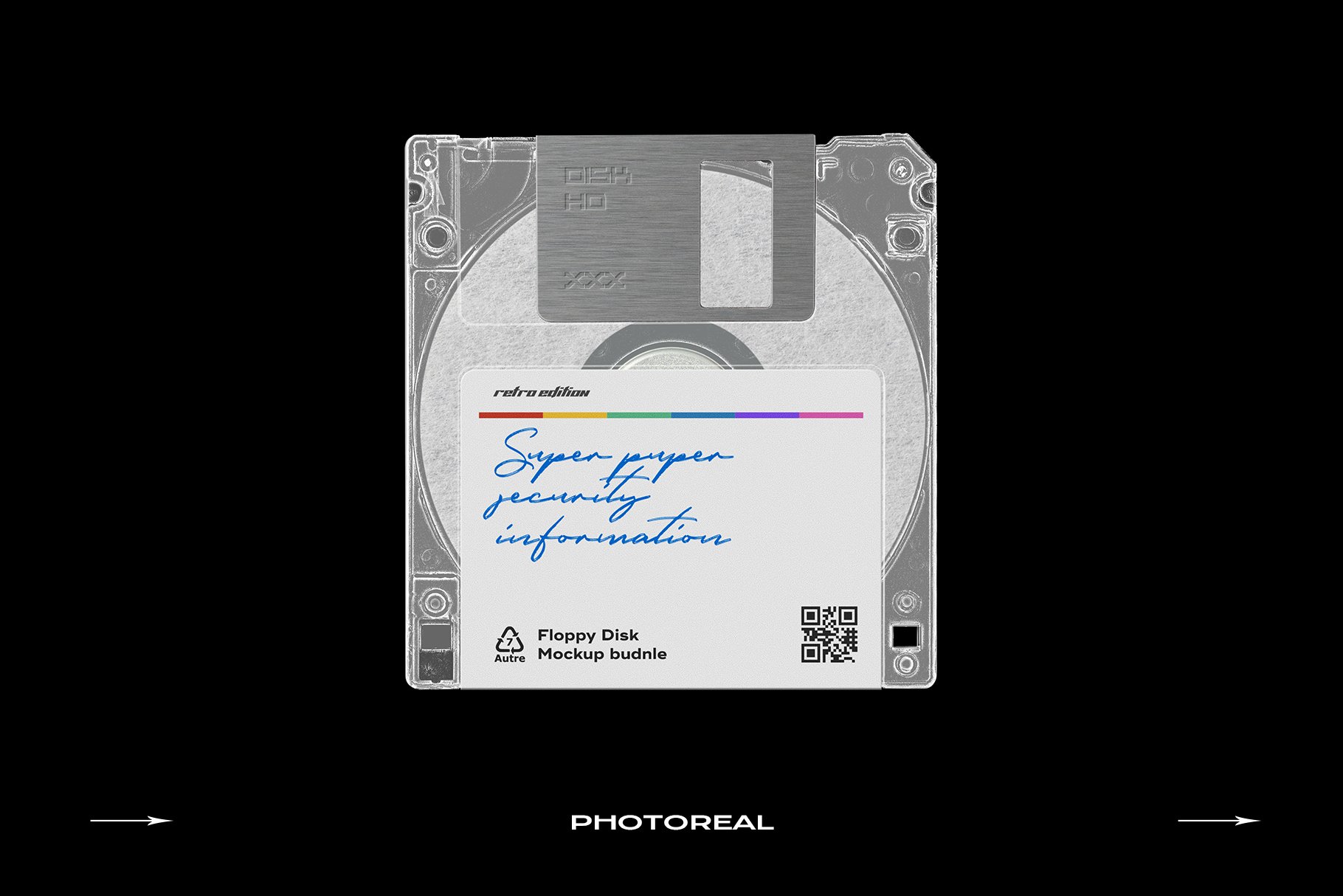 潮流复古软盘模型PSD模板包 Floppy Disk Mockup Template Bundle（3995）图层云27