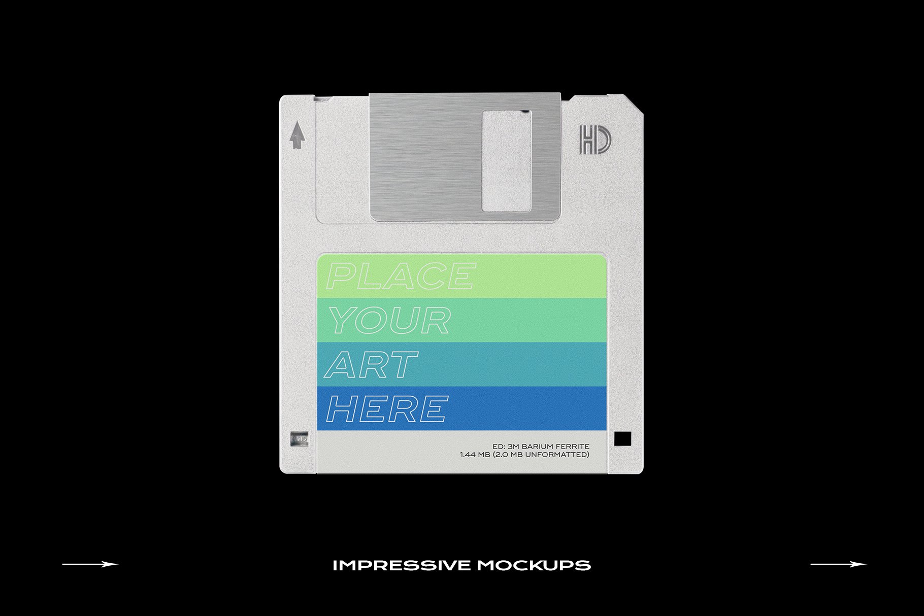 潮流复古软盘模型PSD模板包 Floppy Disk Mockup Template Bundle（3995）图层云24