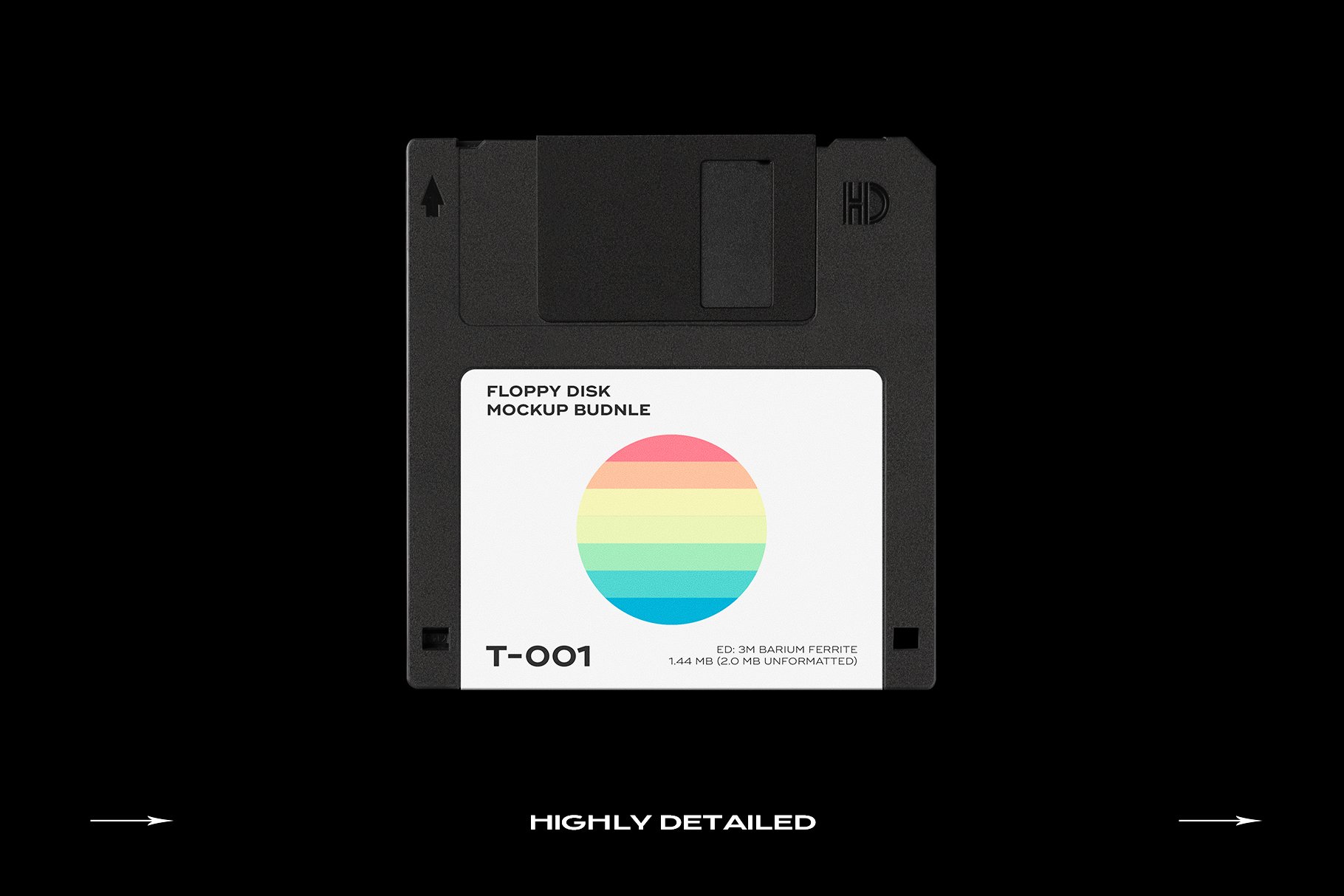 潮流复古软盘模型PSD模板包 Floppy Disk Mockup Template Bundle（3995）图层云19