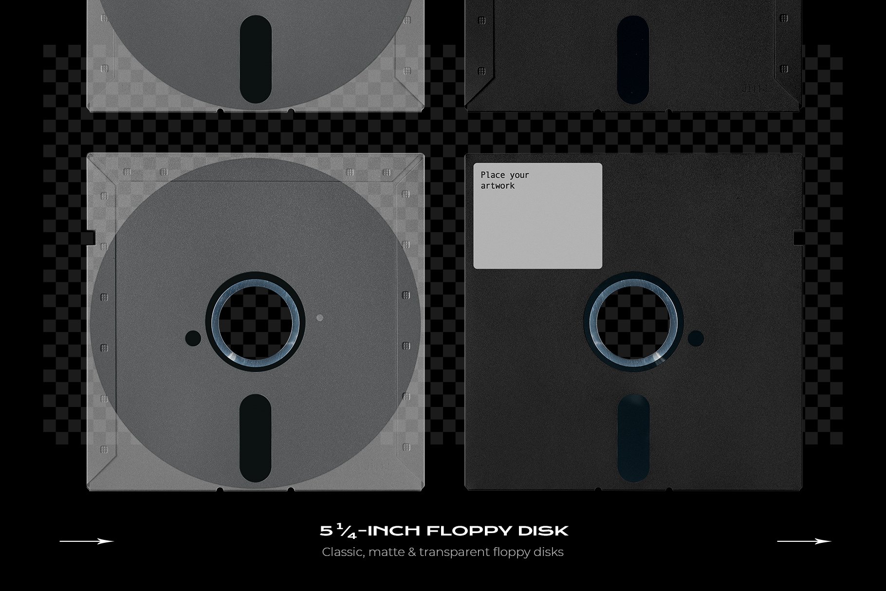 潮流复古软盘模型PSD模板包 Floppy Disk Mockup Template Bundle（3995）图层云2