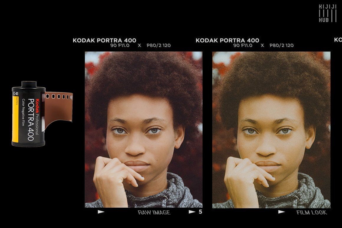 LR预设：柯达人像胶卷真实模拟后期一键真实胶卷效果 KijijiHub Kodak Film Looks for Portraits（4045）图层云4