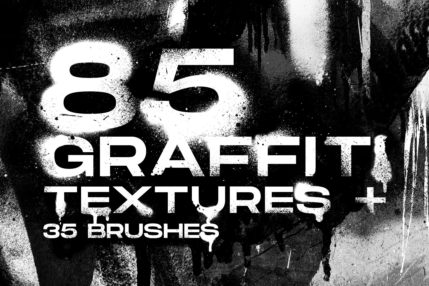 30个街头涂鸦风格喷漆纹理PS+Procreate画笔（4133）
