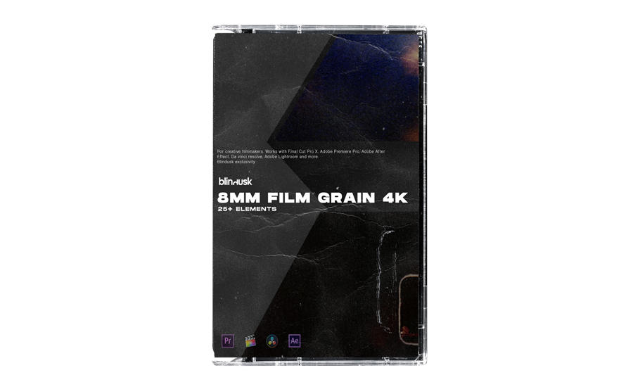 Blindusk 高品质潮流复古电影扫描8mm胶片颗粒视频遮罩素材 8mm FILM GRAIN（3976）图层云