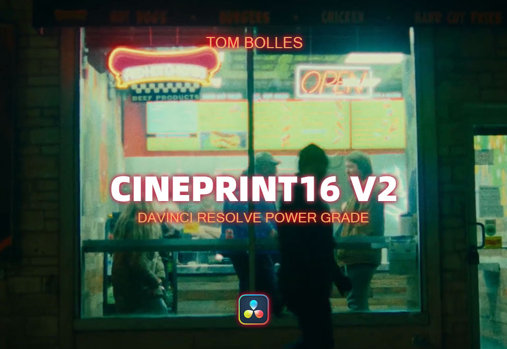 Tom Bolles 复古电影胶片光晕纹理灰尘质感调色节点预设 Cineprint16 Powergrade V2（6007）图层云